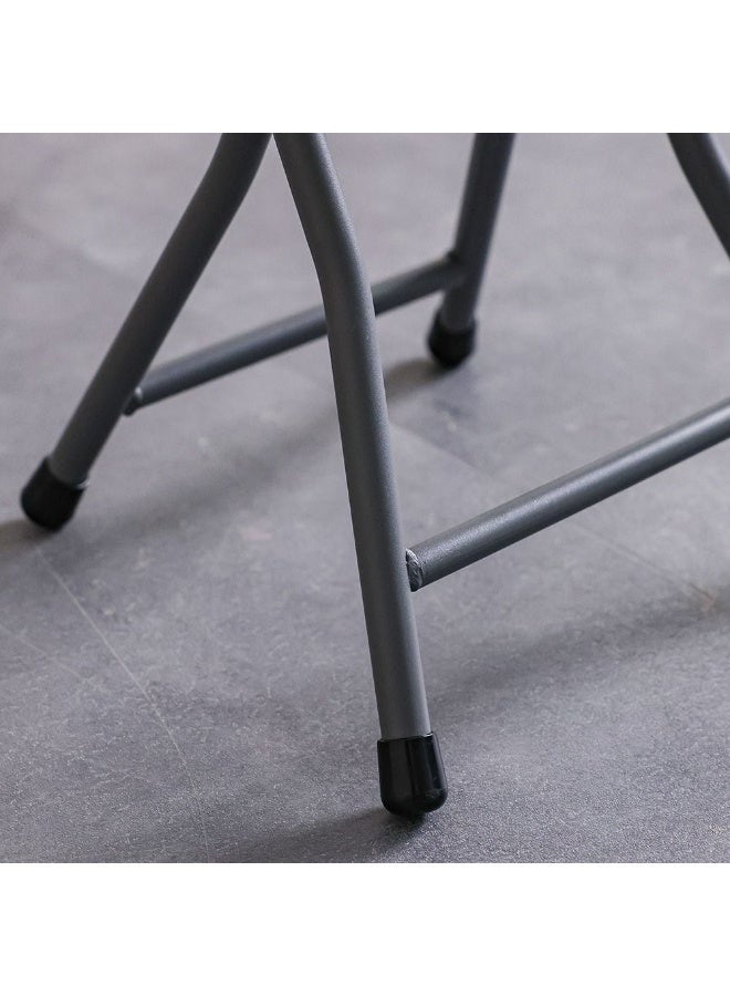 DANUBE HOME كرسي قابل للطي بتصميم بسيط - مقعد مدمج وخفيف الوزن للاستخدام في المطبخ أو الشرفة أو المكتب أو الضيوف، تصميم قابل للطي للتخزين السهل والمساحات المعيشية الحديثة 32×29×46 سم - أبيض - Image 3