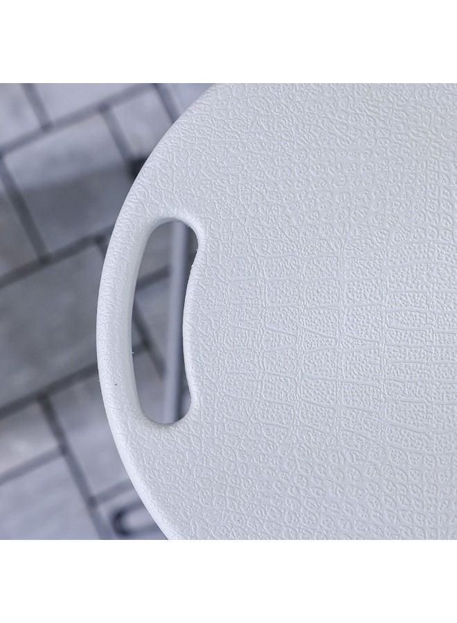 DANUBE HOME كرسي قابل للطي بتصميم بسيط - مقعد مدمج وخفيف الوزن للاستخدام في المطبخ أو الشرفة أو المكتب أو الضيوف، تصميم قابل للطي للتخزين السهل والمساحات المعيشية الحديثة 32×29×46 سم - أبيض - Image 4