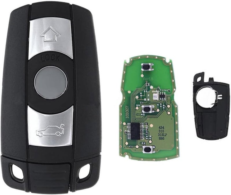315 Smart Key Fob للدخول بدون مفتاح لسيارات BMW من السلسلة 3 (325i, 325xi, 325Ci, 328i, 328xi, 328, 330i, 330xi, 335i, 335is) والسلسلة 5 (525i, 525xi, 528i, 530i, 530xi, 535i, 550i) للفترة 2006-2011 - - Image 2