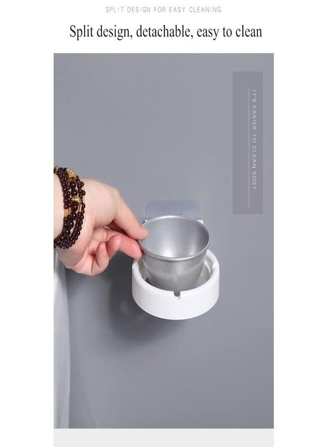Lemoza Stainless Steel Wall Mounted Ashtray with Removable Inner Tray for Indoor Outdoor Use Suitable for Smoking Areas Office Balcony Washroom and Public Spaces - Image 4