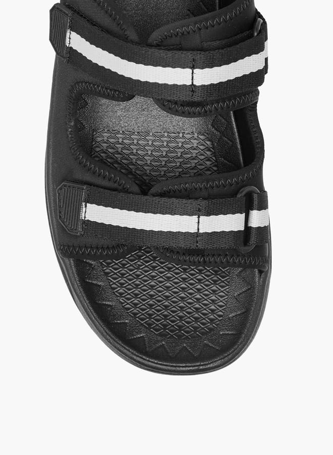 Le Confort Men Solid Slip-On Cross Strap Sandals  - Image 3