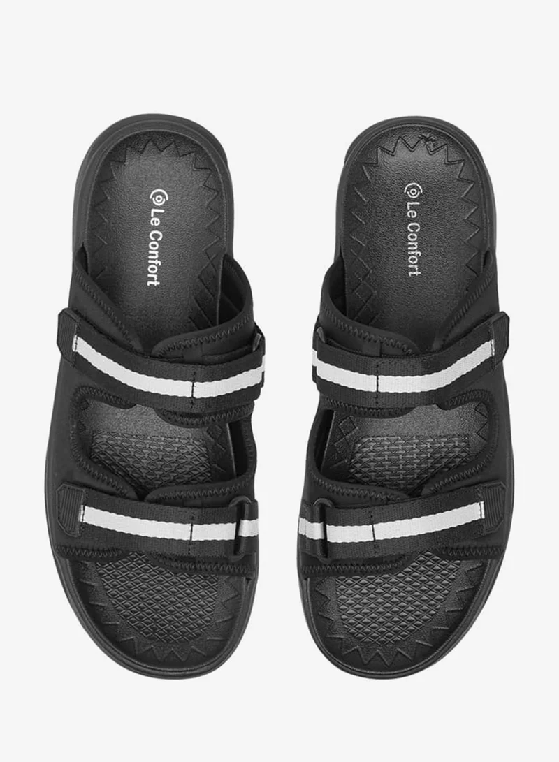 لو كونفورت صنادل رجالي بنعل سميك بحزام متقاطع سهل الارتداء