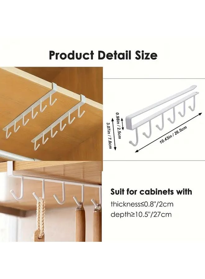Black No Drill Iron Art Door Hook Rack Multi Purpose Storage Shelf for Kitchen Cabinet Dorm Bedroom - Image 4