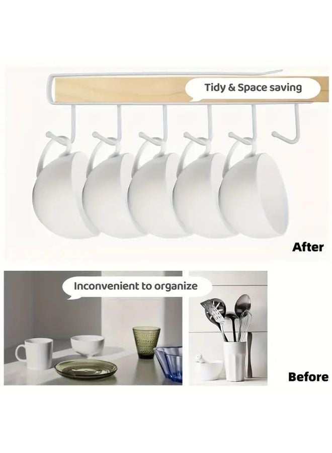 Black No Drill Iron Art Door Hook Rack Multi Purpose Storage Shelf for Kitchen Cabinet Dorm Bedroom - Image 5