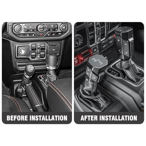 OMU Genesis Series Gear Lever Shift Knob Compatible with 2018-2024 Jeep Wrangler JL & 2020-2024 Gladiator JT Metal Gear Lever Shift Knob - Image 4