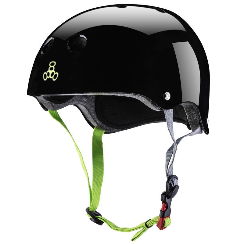 Triple Eight Dual Certified Bike and Skateboard Helmet, Black Glossy, X-Small / Small (3046) - Image 1