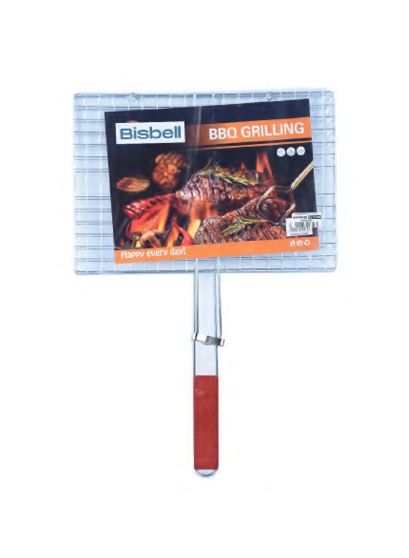 Bisbell Square Barbecue Grill | Chromium-Plated Iron Outdoor Charcoal BBQ Grill 35x25x52 cm | Durable & Portable | Model BB2476 - Image 2