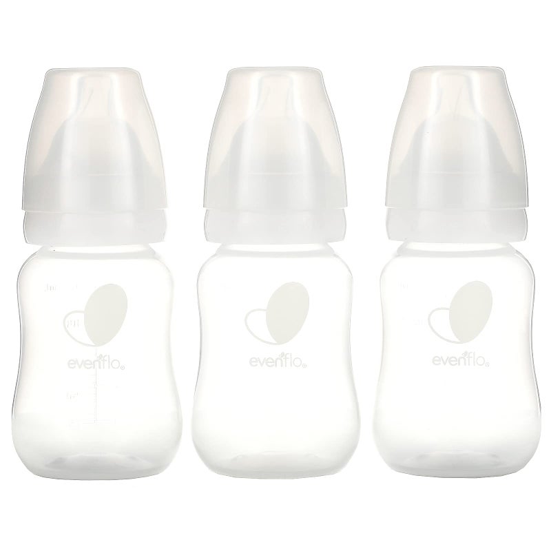 Evenflo Feeding زجاجات إيفنفلو للتغذية باللون الأزرق، قياسي، 0+ أشهر، تدفق بطيء، 3 زجاجات، 4 أونصات (120 مل) - Image 3