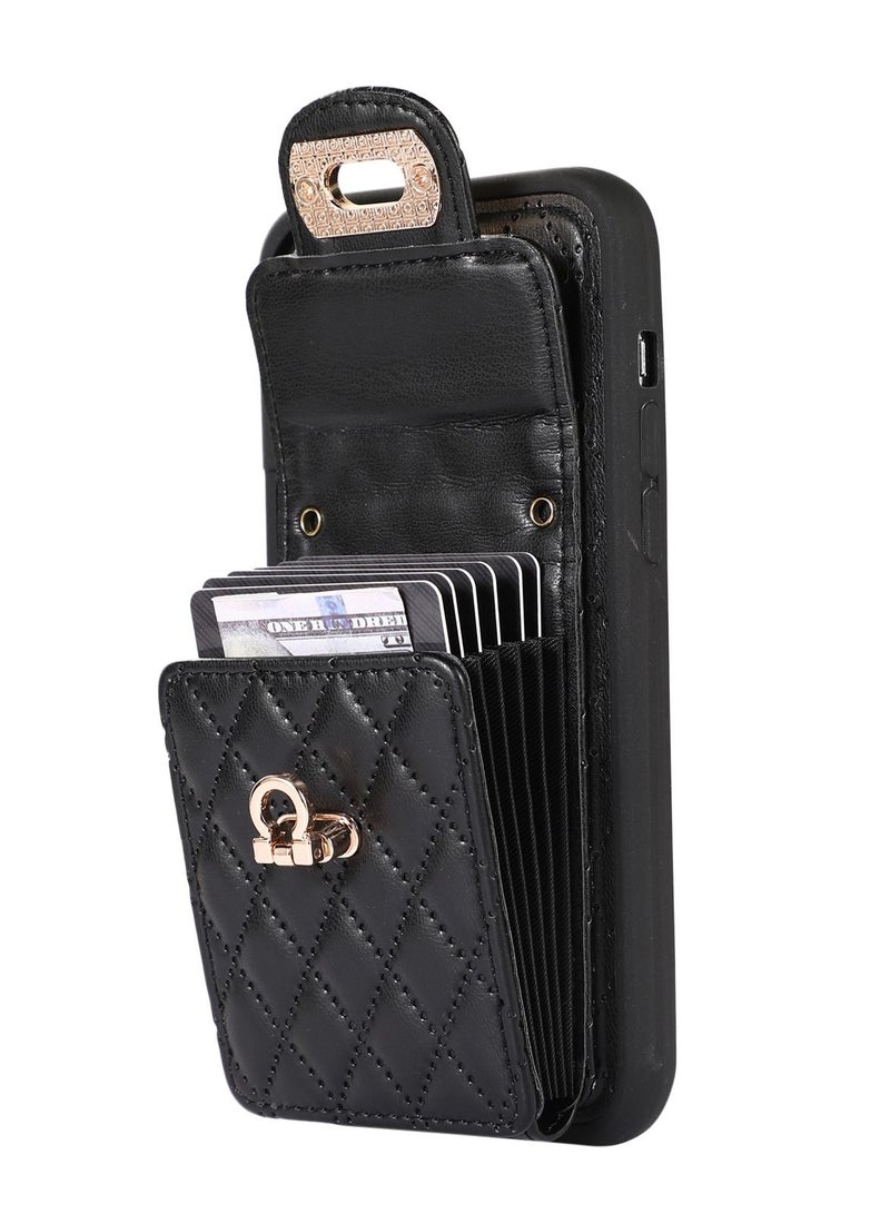 Suteni Back Cover Card Slots Leather Phone Case for Samsung - Image 1