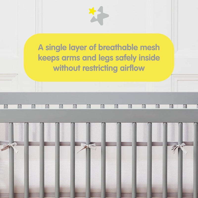 BreathableBaby Breathable Mesh Liner for FullSize Cribs Deluxe 4mm Mesh Sand Beach Size 4FS Covers 3 or 4 Sides - Image 3