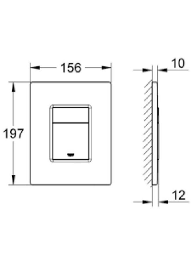 GROHE 38732000 | SKATE COSMOPOLITAN FLUSH PLATE | CHROME - Image 4