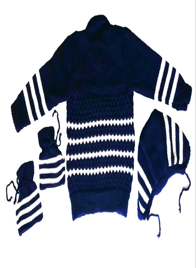 لولي بوب طقم ملابس داخلية للأطفال من لوليبوب (من 0 إلى 3 أشهر، مخطط باللون الكحلي) - Image 2