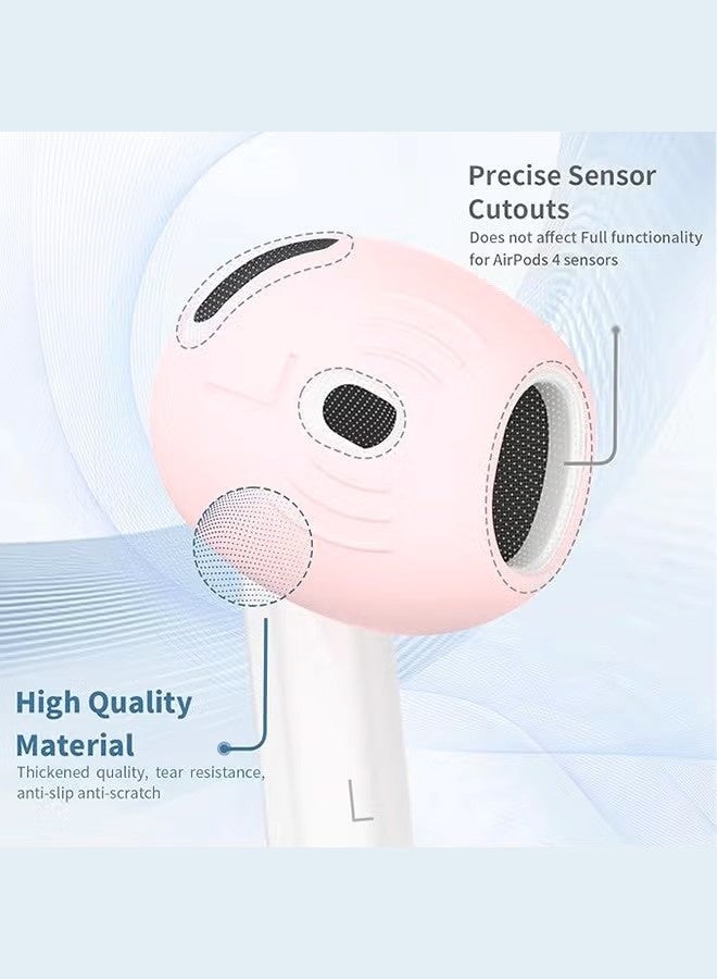 5 أزواج من أغطية أطراف سماعات AirPods 4، أطراف أذن رياضية مانعة للانزلاق والخدش مصنوعة من السيليكون الناعم، ملحقات سماعات AirPods من الجيل الرابع، متوافقة مع سماعات Apple AirPods من الجيل الرابع (مزيج من 5 ألوان) - Image 4
