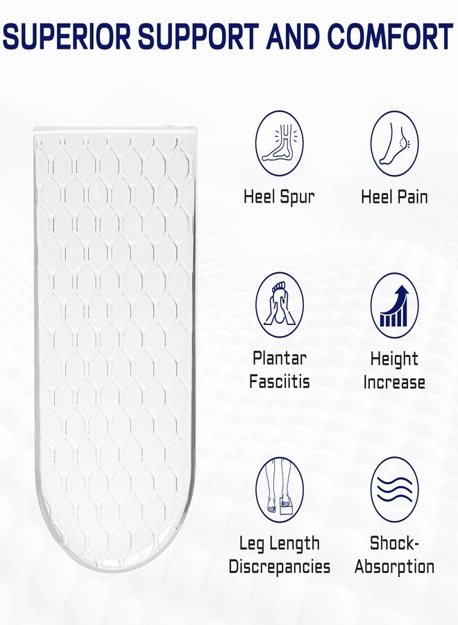 TPVEEN Adjustable Heel Lift Inserts,3Layers Orthopedic Shoe Lifts, Height Increase Insoles for Uneven Legs,Leg Length Discrepancy,Anti-Shock Heel Cushion for Plantar Fasciitis,Heel Pain. - Image 2