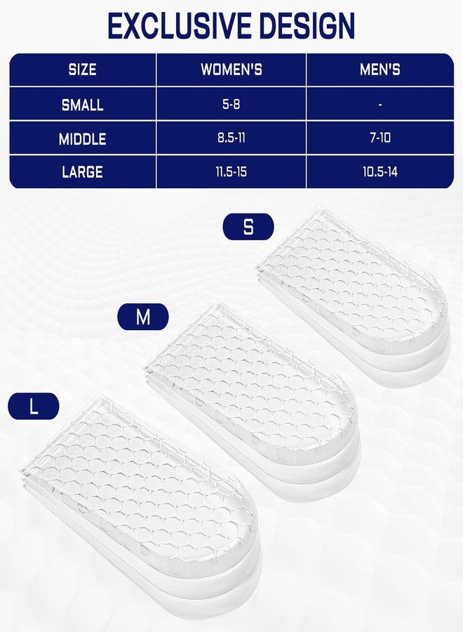 TPVEEN Adjustable Heel Lift Inserts,3Layers Orthopedic Shoe Lifts, Height Increase Insoles for Uneven Legs,Leg Length Discrepancy,Anti-Shock Heel Cushion for Plantar Fasciitis,Heel Pain. - Image 3