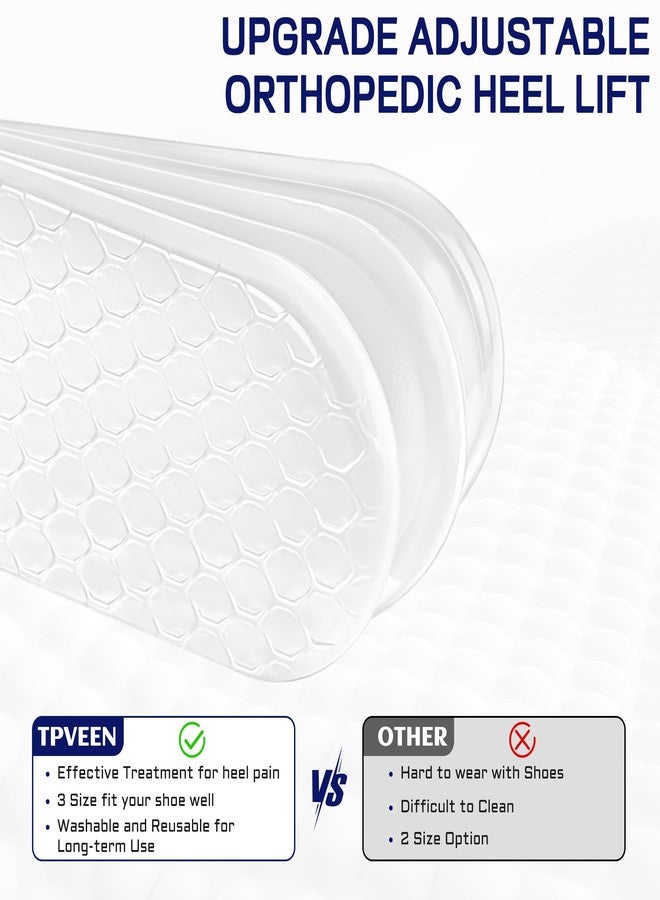 TPVEEN Adjustable Heel Lift Inserts,3Layers Orthopedic Shoe Lifts, Height Increase Insoles for Uneven Legs,Leg Length Discrepancy,Anti-Shock Heel Cushion for Plantar Fasciitis,Heel Pain. - Image 4
