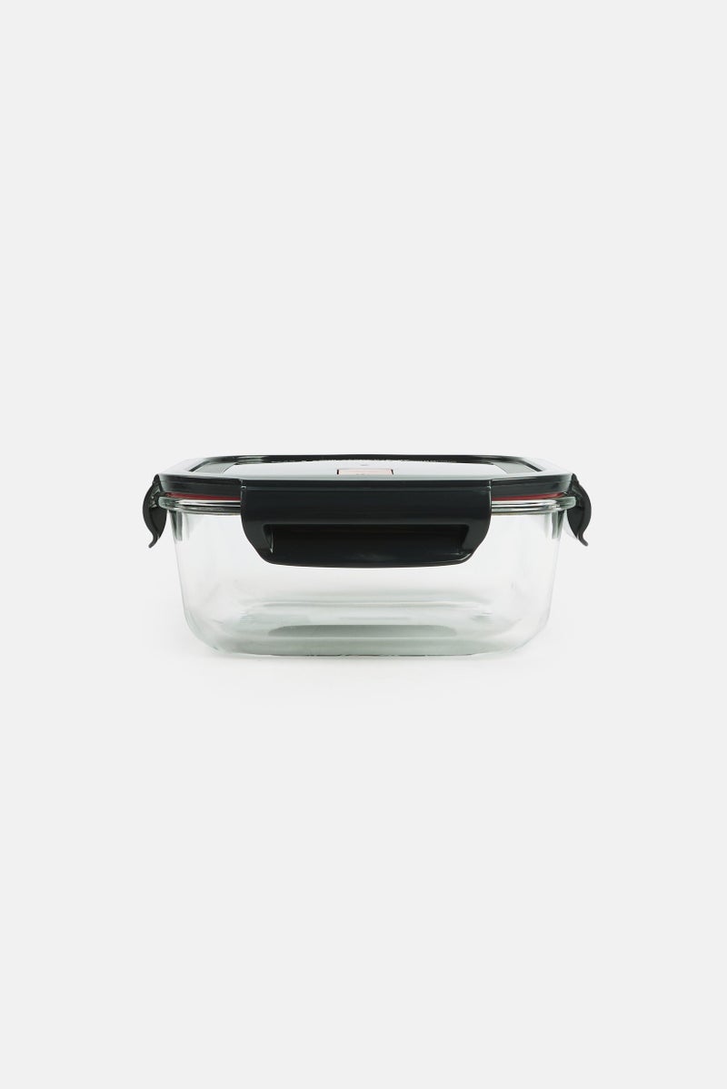 Ritzenhoff & Breker 1 Pc Square Glass Storage Container 1,1 L, Black - Image 1