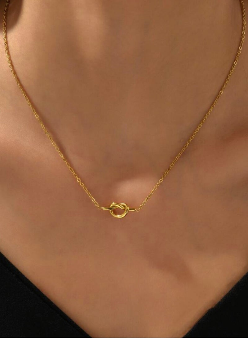 إيكوال سلسال نسائي راقي وأنيق من الاستانلس ستيل عالي الجودة مطلي باللون الذهبي - Image 1