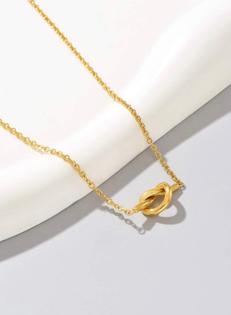 إيكوال سلسال نسائي راقي وأنيق من الاستانلس ستيل عالي الجودة مطلي باللون الذهبي - Image 2