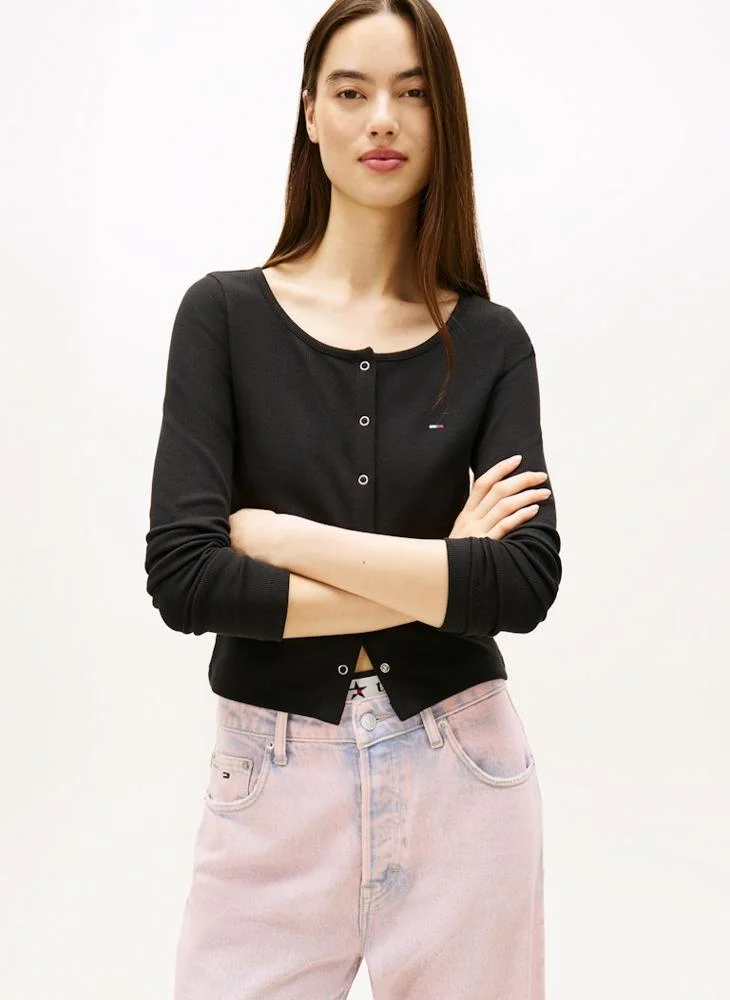 Logo Button Up T-Shirt