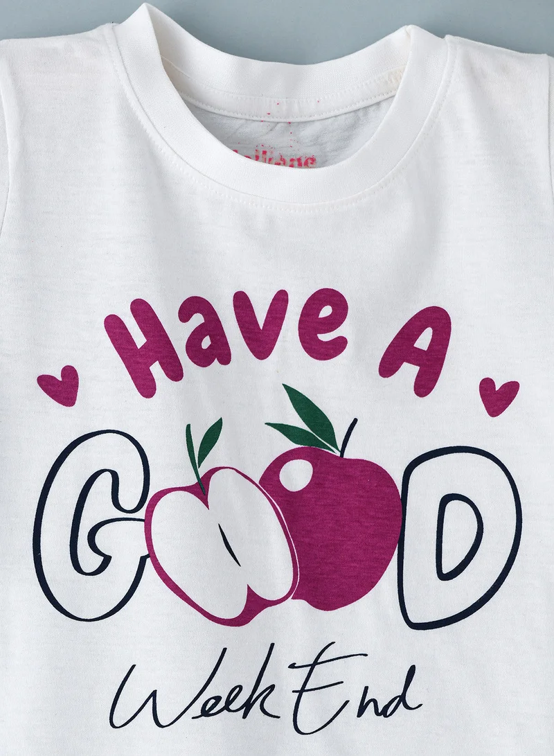 Jelliene Basic round neck graphic t-shirt