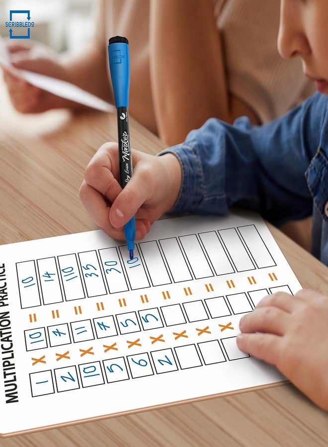 SCRIBBLEDO 11" x 14" Dry Erase Multiplication Chart Whiteboard Multiplication Table Double Sided Times Table Math Manipulatives White Board for Classroom Home Mini Lapboard All Ages - Image 4