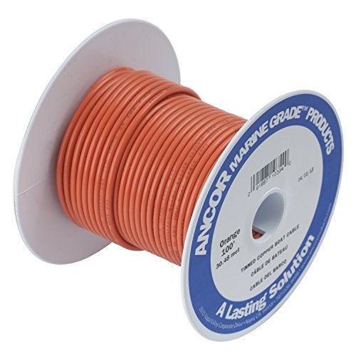 Ancor 100510 Marine Grade Electrical Primary Tinned Copper Boat Wiring (18-Gauge, Orange, 100-Feet) - Image 1