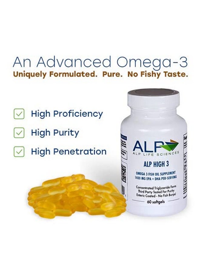 ALP High-3 Omega 3 Fish Oil Supplement 60Count  - Image 4