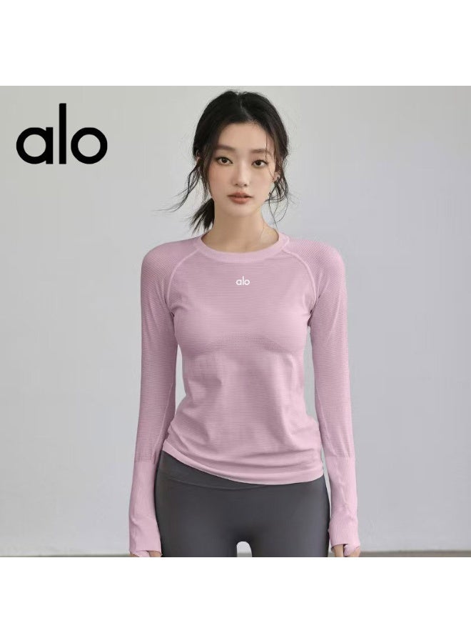 ALO YOGA Long-Sleeve Yoga Top for Fall & Winter – High-Stretch Breathable Athletic Shirt for Running, Yoga & Gym Workouts - Image 1