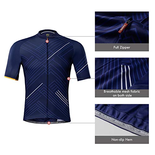 Santic Men's Cycling Jersey Short Sleeve Cycling Tops for Men Biking Jersey Cycling Shirts Breathable - Image 4