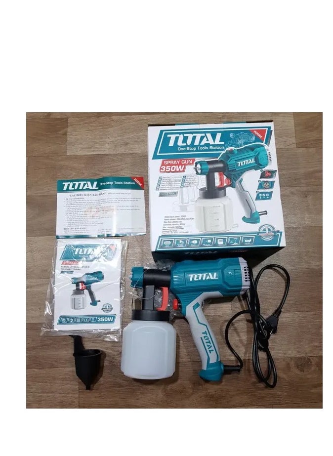 TOTAL - TOTAL 450W Spray Gun – High-Performance Paint Sprayer for Home & DIY, 800ml Container, Max Flow 550ml/min, Adjustable Viscosity, Includes Viscosity Measuring Cup & Nozzle Cleaning Needle - Image 1