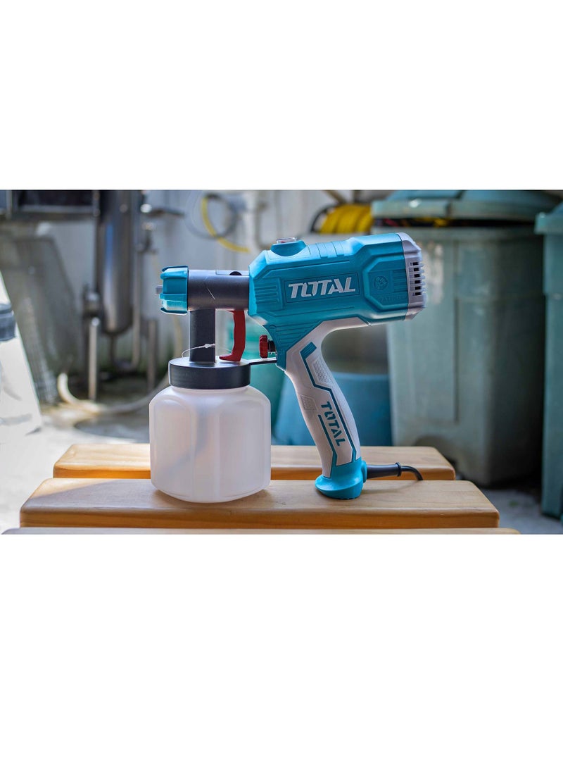 TOTAL - TOTAL 450W Spray Gun – High-Performance Paint Sprayer for Home & DIY, 800ml Container, Max Flow 550ml/min, Adjustable Viscosity, Includes Viscosity Measuring Cup & Nozzle Cleaning Needle - Image 1