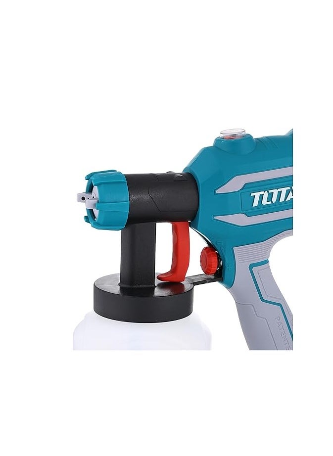 TOTAL - TOTAL 450W Spray Gun – High-Performance Paint Sprayer for Home & DIY, 800ml Container, Max Flow 550ml/min, Adjustable Viscosity, Includes Viscosity Measuring Cup & Nozzle Cleaning Needle - Image 1
