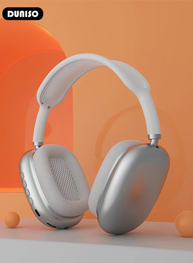 DUNISO IPX5 Waterproof Wireless Headphones Active Noise Cancelling Bluetooth Headphones Over Ear with Adjustable Microphone Deep Bass Comfortable Protein Earpads Bluetooth 5.0 for Travel and Work - Image 2