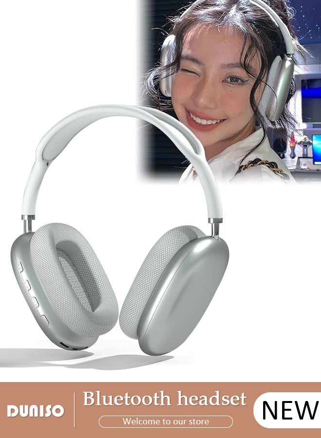DUNISO IPX5 Waterproof Wireless Headphones Active Noise Cancelling Bluetooth Headphones Over Ear with Adjustable Microphone Deep Bass Comfortable Protein Earpads Bluetooth 5.0 for Travel and Work - Image 1