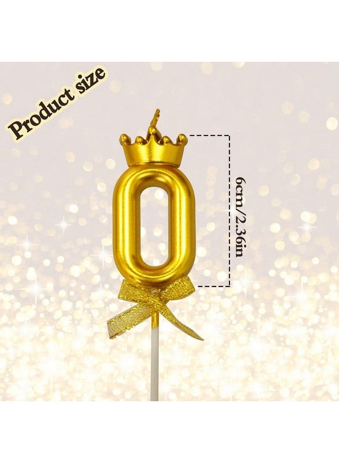 FI - FLICK IN 2 Pc 90 Number Candle for Birthday Cake Metallic Gold Number Candle with Crown on Top for Anniversary Cake Topper 90th Birthday Cake Decoration 0-9 Number Candles (Pack of 2, Gold) - Image 2