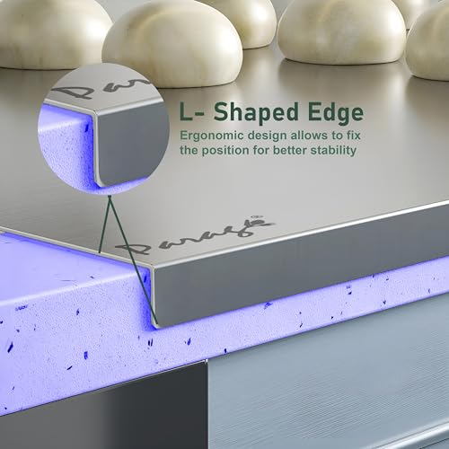 Parage Large Stainless Steel Chopping Board (41 x 31 cm) | Heavy Duty Metal Cutting Board with Anti-Skid Silicone Pads | Durable, Rust-Proof Kitchen Board for Vegetables, Meat & Fruits - Image 3