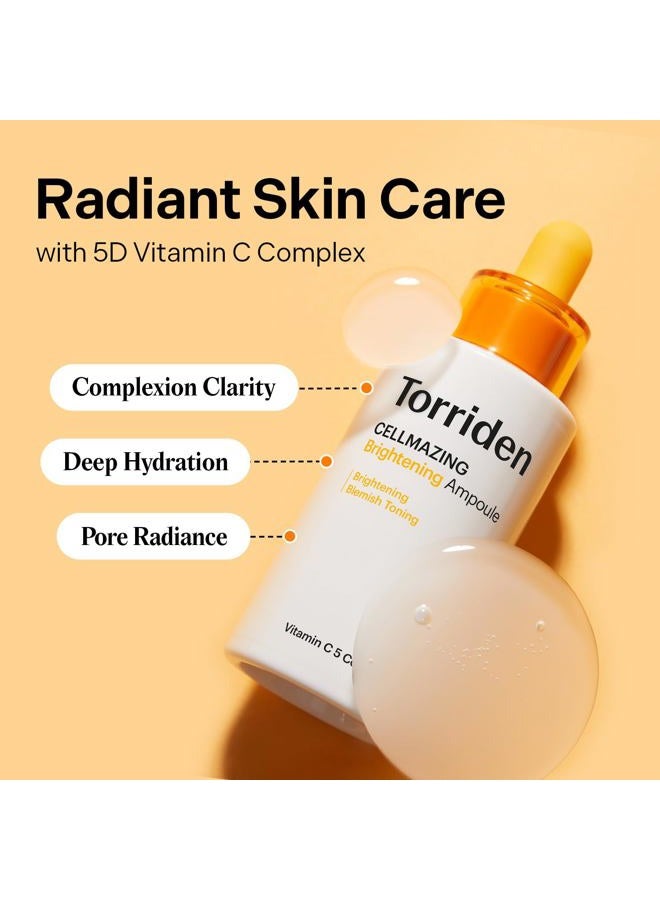 Torriden CELLMAZING فيتا سي أمبول 30 مل (1.01 fl.oz.) | تنعيم المسام المترهلة وملمس البشرة | 5D فيتامين سي، مركب الأعشاب البحرية، بانثينول | سيروم الوجه الكوري - Image 2
