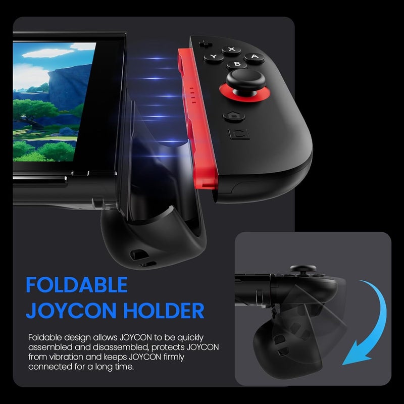 HONGHAO Case for Nintendo Switch 2, Dockable Travel Integrated Cover for Switch 2 2025，Foldable Protective Case for Nintendo 2 Joycon ( Black ) - Image 3
