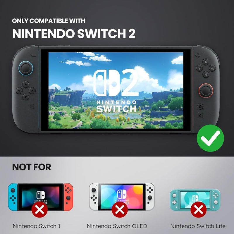 HONGHAO Case for Nintendo Switch 2, Dockable Travel Integrated Cover for Switch 2 2025，Foldable Protective Case for Nintendo 2 Joycon ( Black ) - Image 4