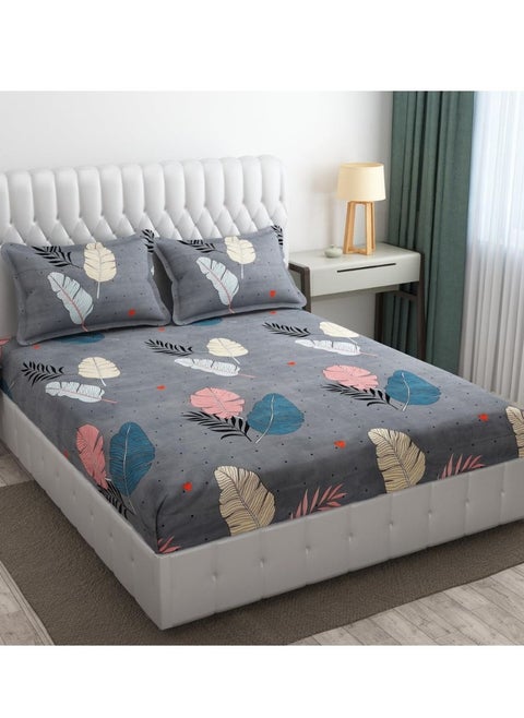 TSUMAB Bedsheet for Double Bed King Size | Double Bedsheet with Pillow Covers