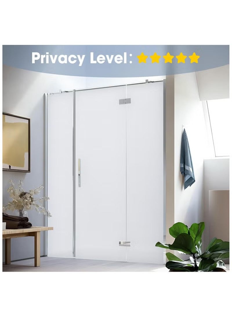 عربست فيلم خصوصية زجاج النافذة زجاج بلوري ثابت - لاصق - لفة فينيل معتم غير لاصق - لاصق مضاد للأشعة فوق البنفسجية يحجب الحرارة ولا يؤثر على دخول الضوء الطبيعي (أبيض مقشر، 90 * 200 سم) - Image 3