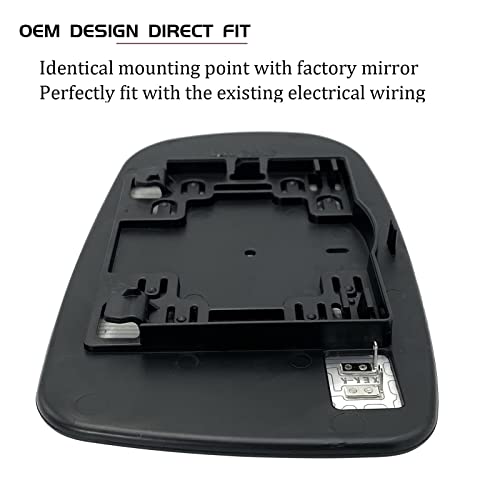 SKARUMMER Passenger Right Side Heated Mirror Glass Replacement for 2011-2021 Chrysler 200 300, Dodge Charger Challenger - Side View Heated Convex Mirror Glass with Rear Holder, Replace 68101146AA - Image 4