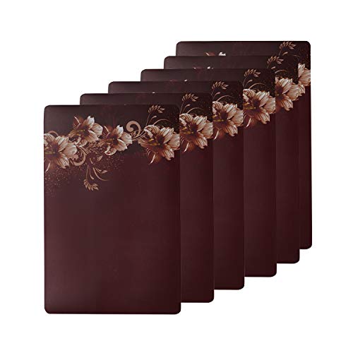 KANUSHI Industries® PVC Fridge Mats Set Of 6 / Refrigerator Mats+1 Pc Fridge cover/Refrigerator cover+2 Fridge/Refrigerator handle cover (FRI-BROWN-BOX+2-HANDLE+M-11-06) - Image 4