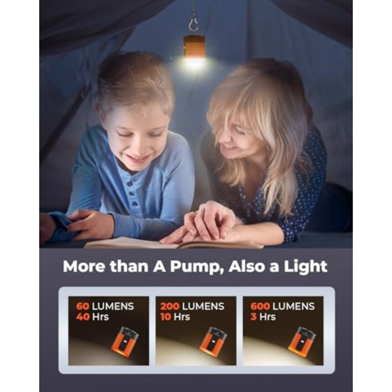 AIR 3 Air Pump for Inflatables with 2600 mAh Battery and Camping Light, Ultra-Fast and Mini Electric Air Pump, Inflate Deflate for Air Mattress, Pool Floats, Vacuum Storage Bags - Image 5