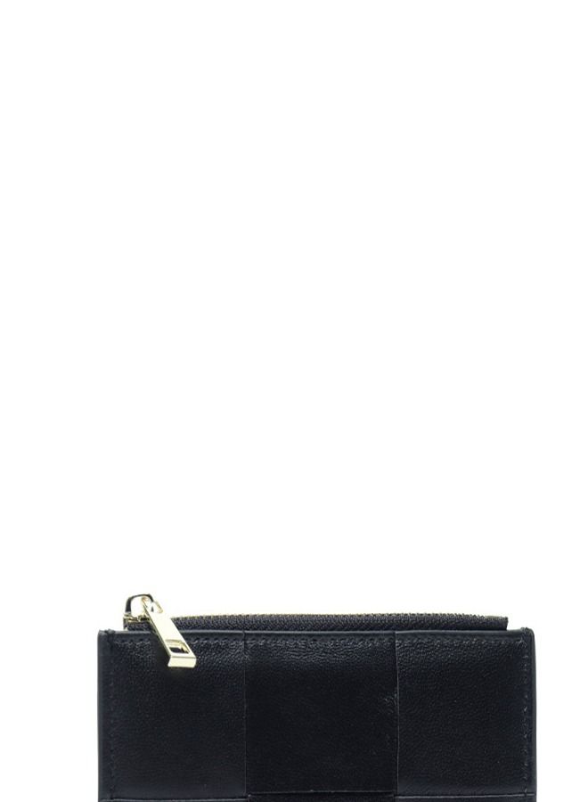 Loquat Leather Hand-Woven Wallet Black  - Image 2