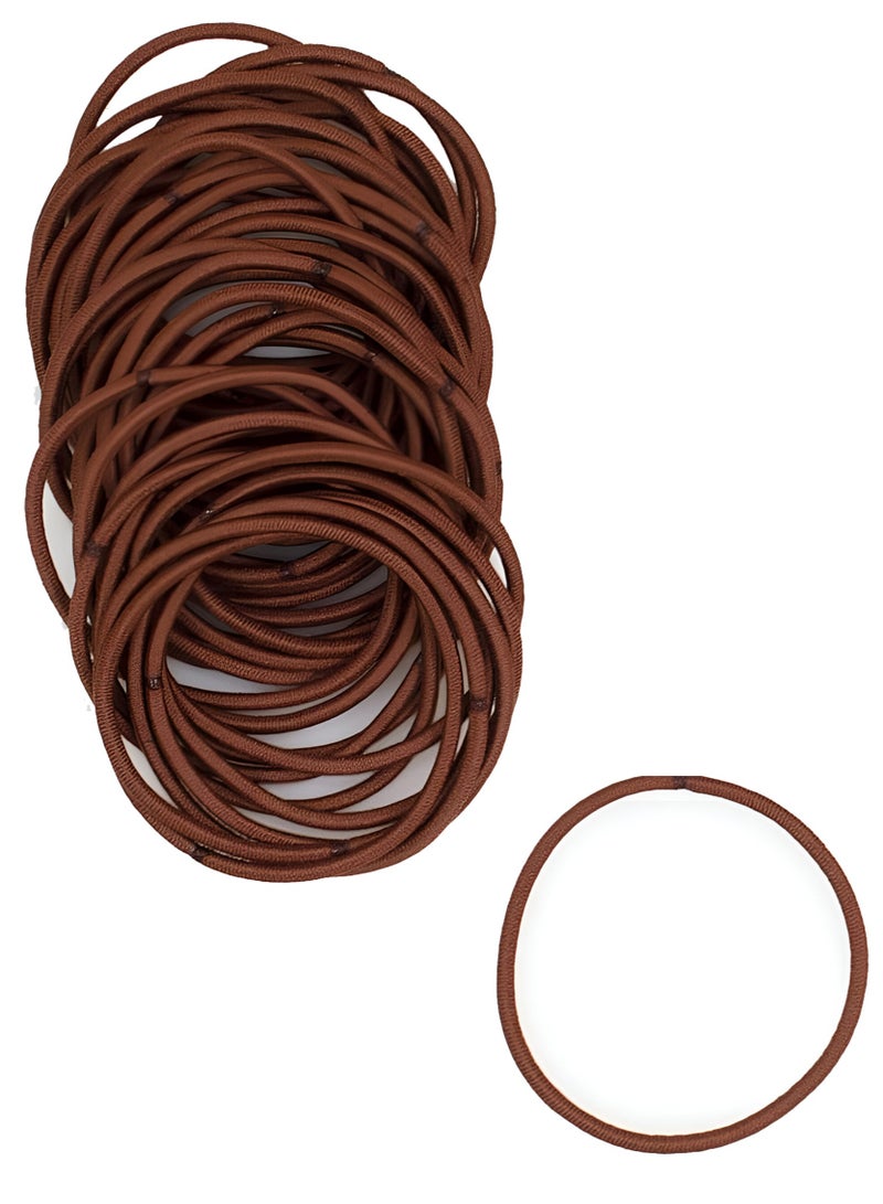 Lelet 2mm Hair Elastics, Color Match Hair Ties for Fine Hair, 1.75 Inch Standard Size Ponytail Holders, Hair Bands - 30 Count-Auburn Red - Image 1