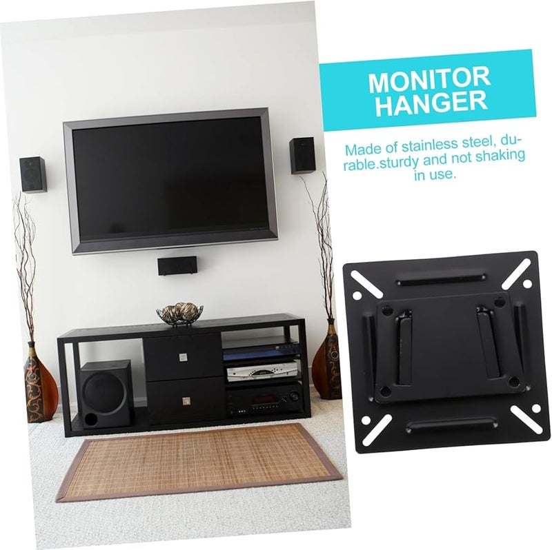 Stainless Steel Monitor Wall Mount Rack Adjustable Space Saving Easy Install - Image 4
