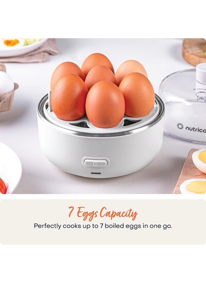 nutricook Nutricook Egg Cooker, 7 Eggs Capacity,Egg Cooker for Boiled, Poached, Scrambled Eggs & Omelettes, Buzzer Indicator, Precision Cooking, Includes accessories  - Image 2