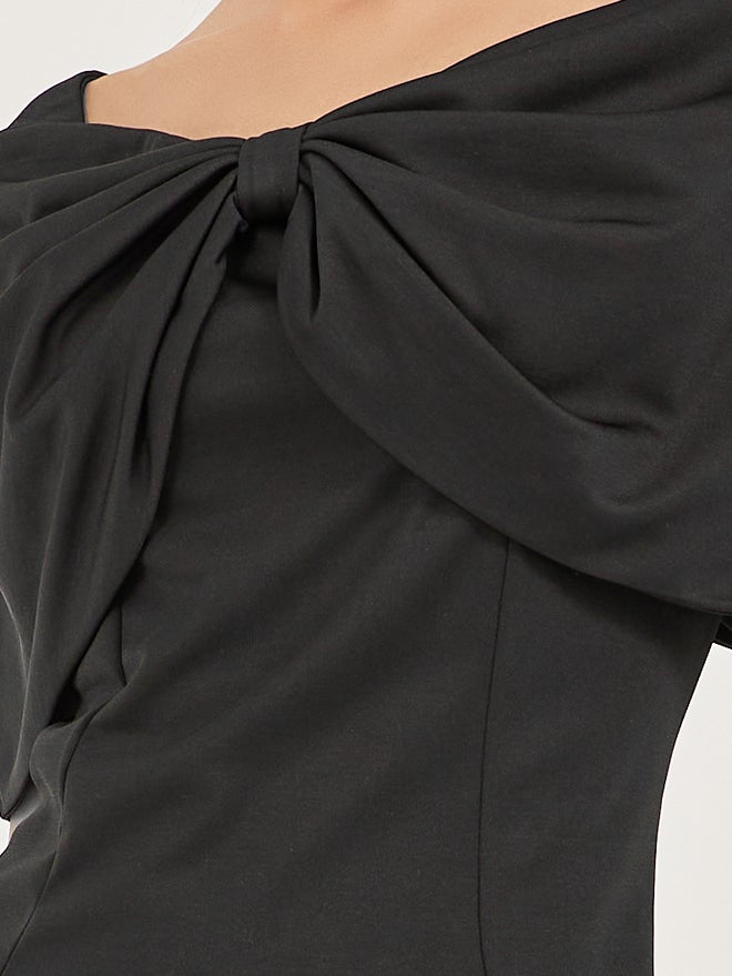 Styli Bow Bodice Midi Dress - Image 4